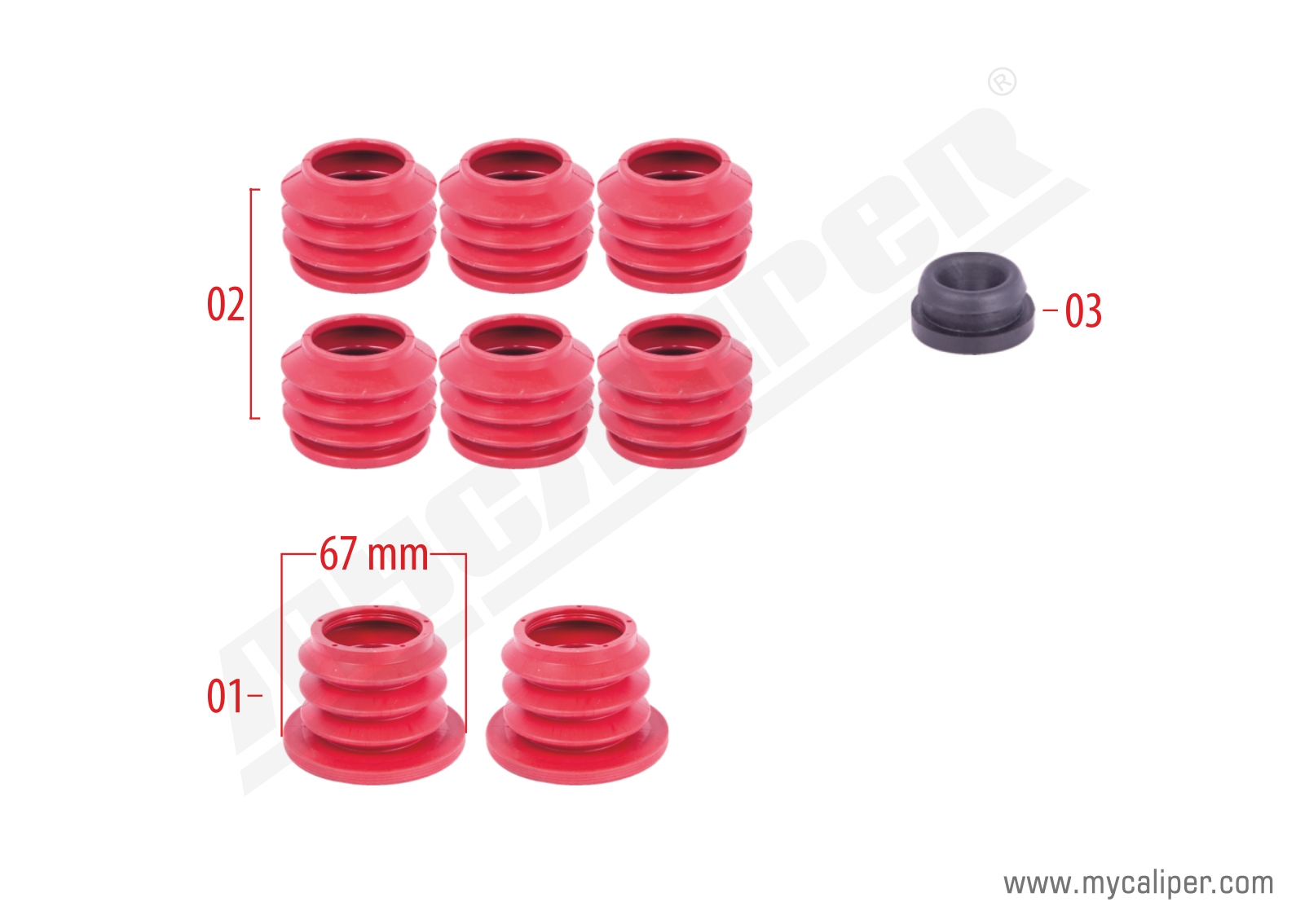 Caliper Boots Repair Kit 