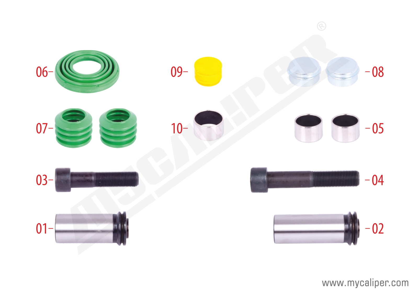 Caliper Guides & Seals Repair Kit (Otokar Sultan Bus)