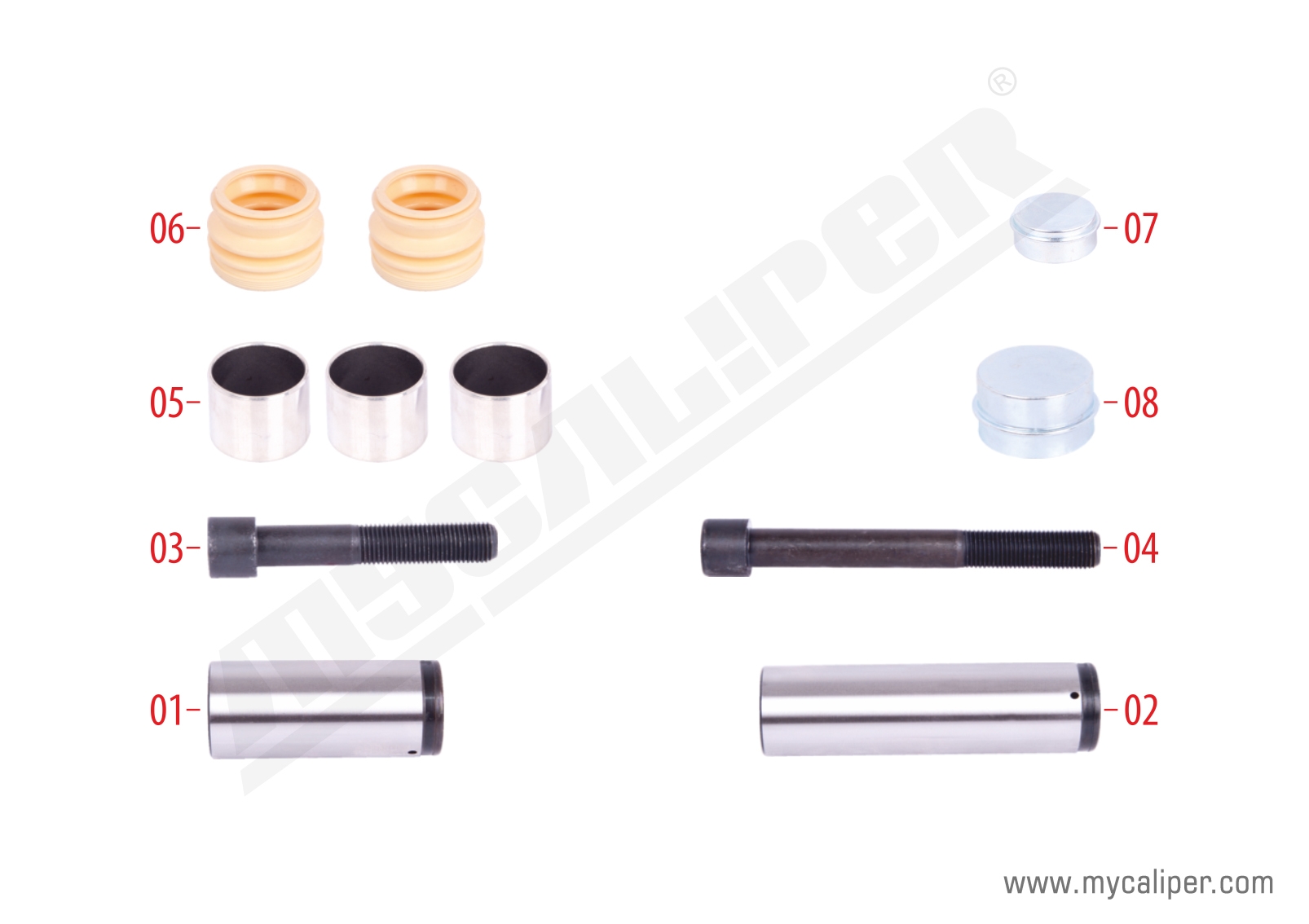 Caliper Guides & Seals Repair Kit