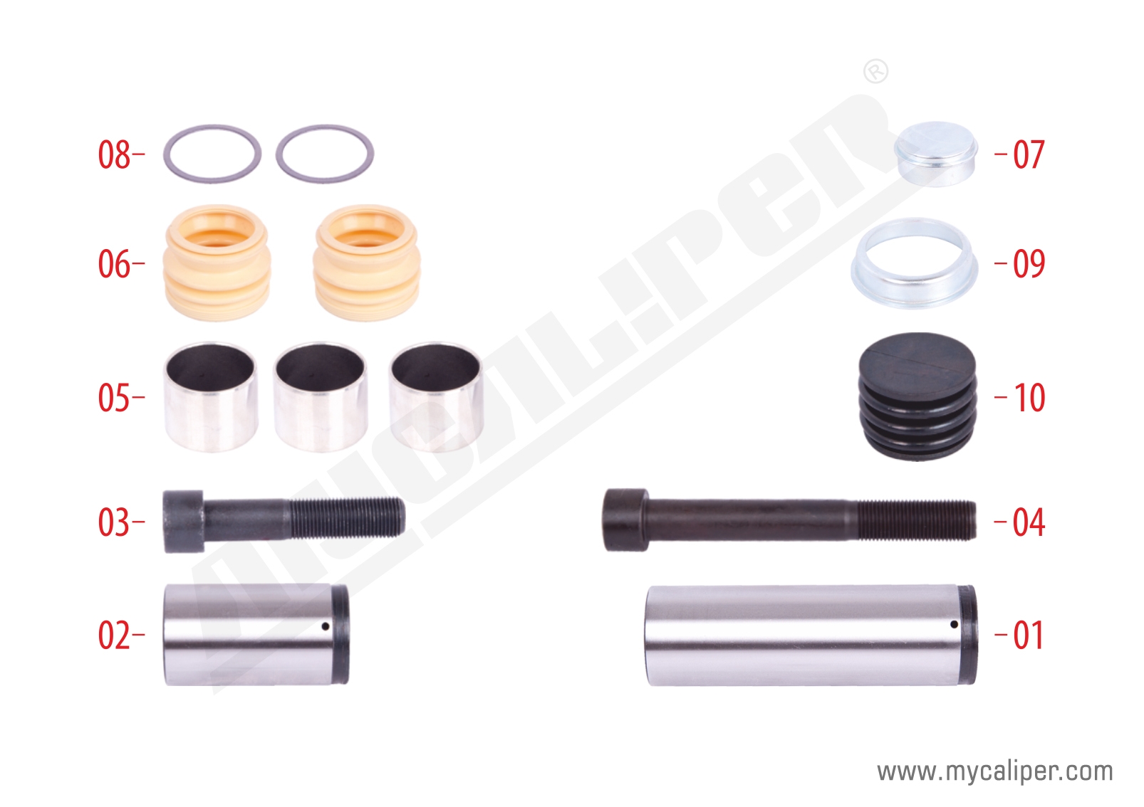 Caliper Guides & Seals Repair Kit  