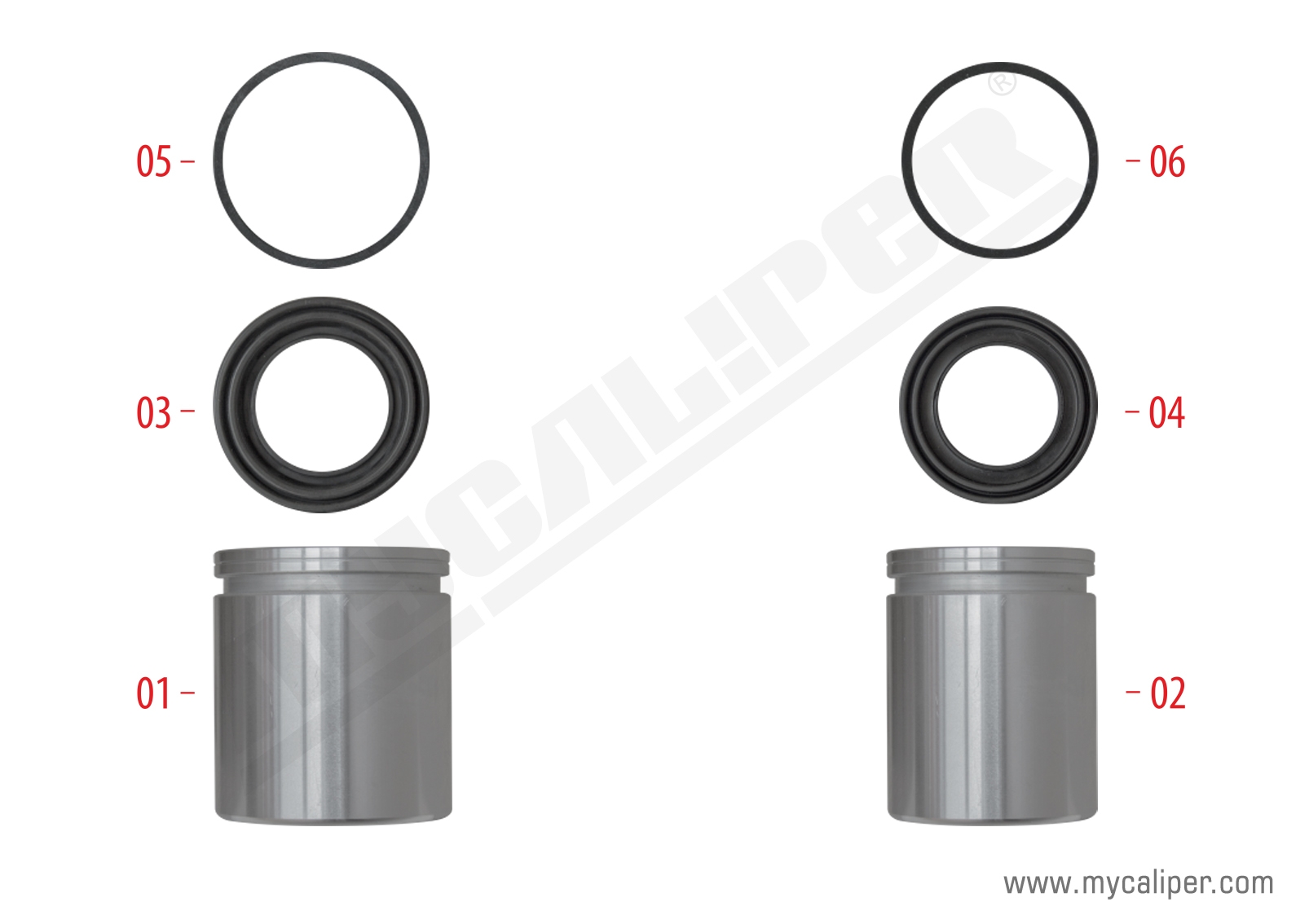 Caliper Piston & Seal Kit 