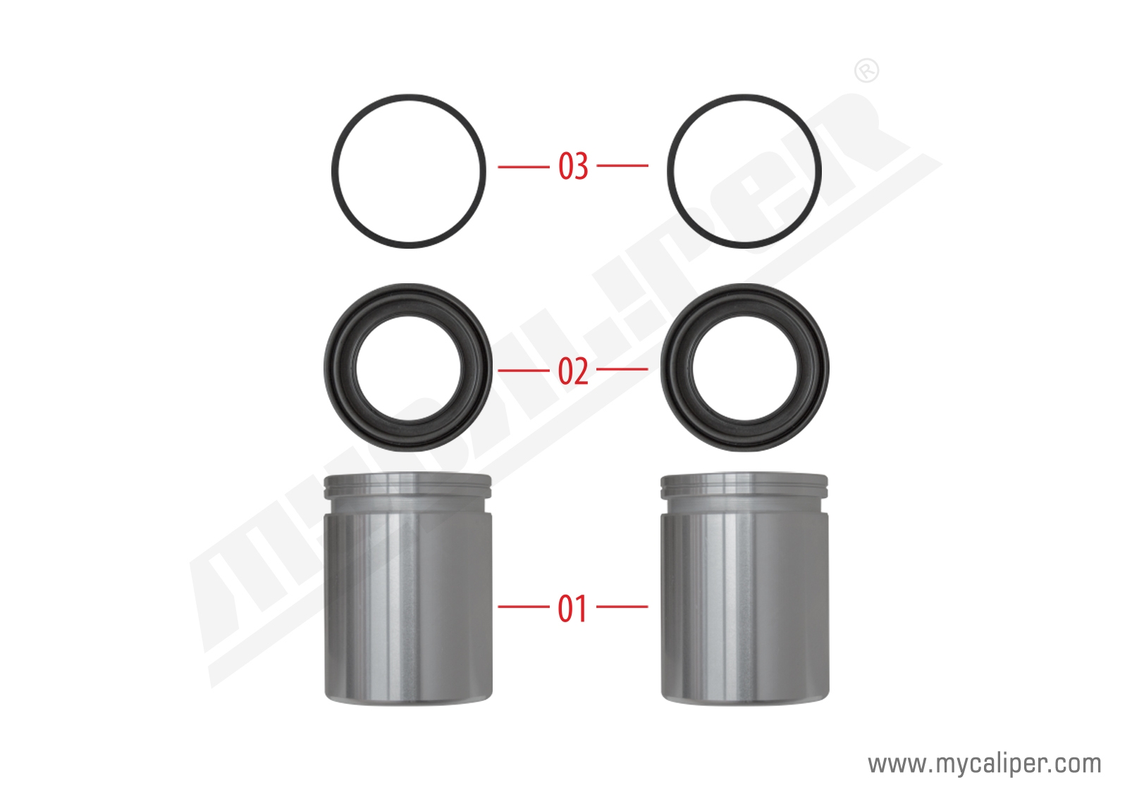 Caliper Piston & Seal Kit 