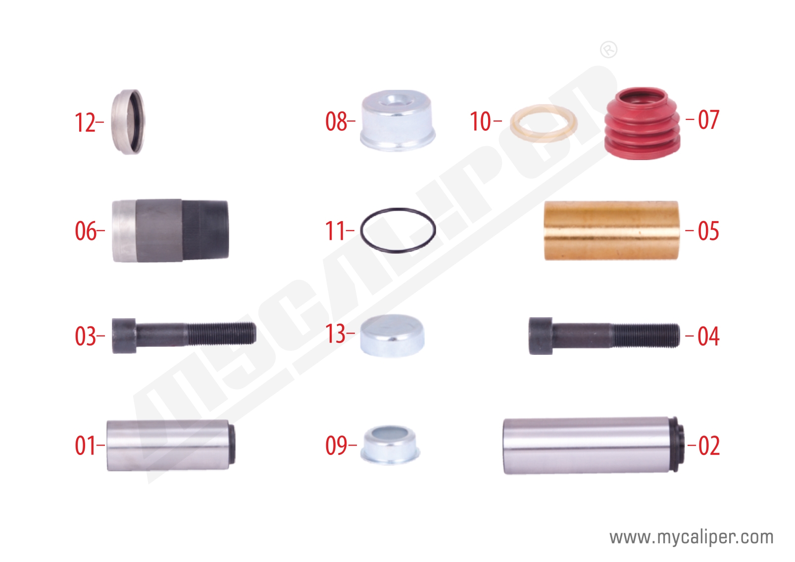 Caliper Guides & Seals Repair Kit 