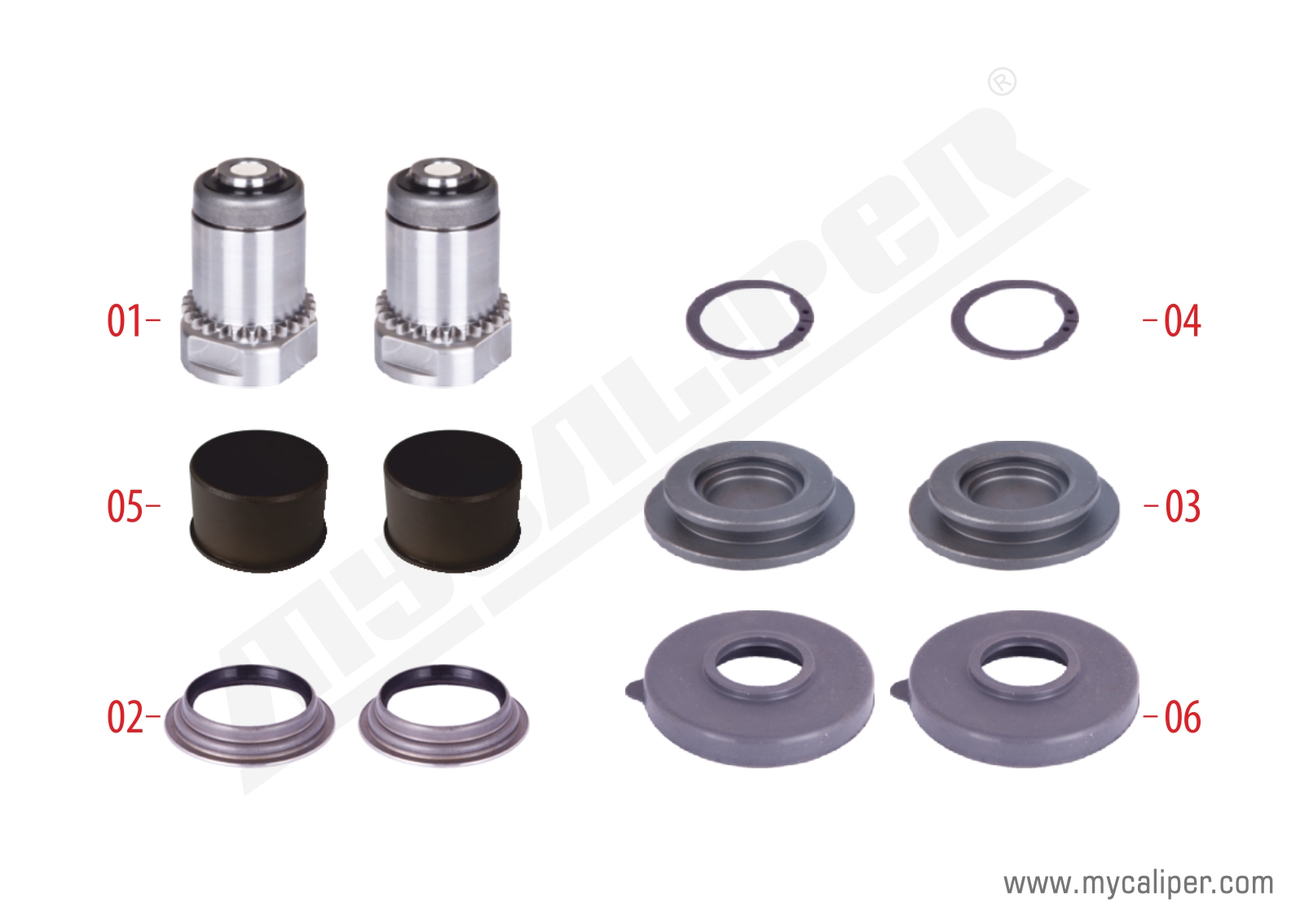 Caliper Adjuster Tappet Repair Kit (Right) 