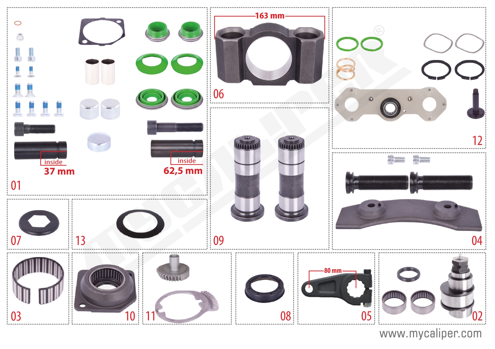 KIT REP. CALIPER CTO. DX 195