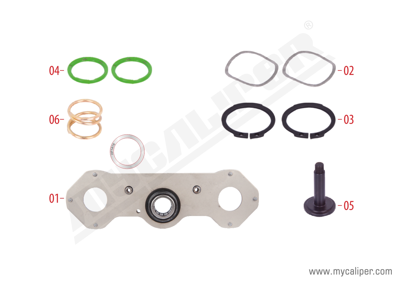 Caliper Adjusting Mechanism Repair Kit (Left) 