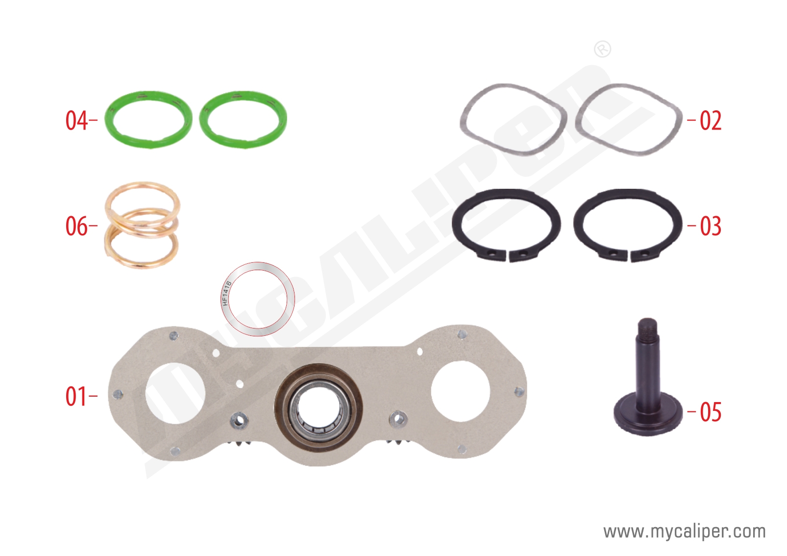 Ajuste pinza Kit mecanismo de reparación (izquierda)