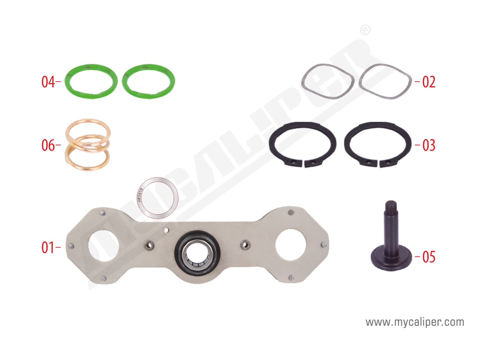 Caliper Adjusting Mechanism Repair Kit (Left)