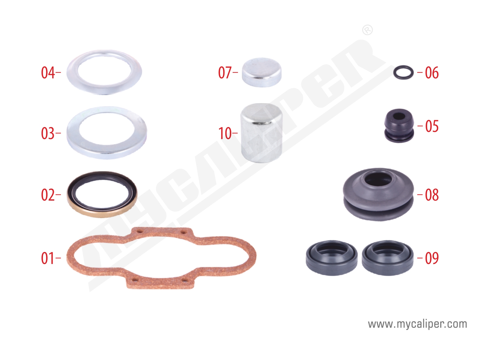 Caliper Overhaul Seal Kit