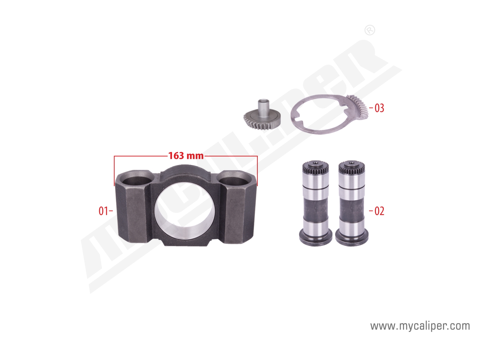 Caliper Gear & Bridge Assembly Kit (Left) 