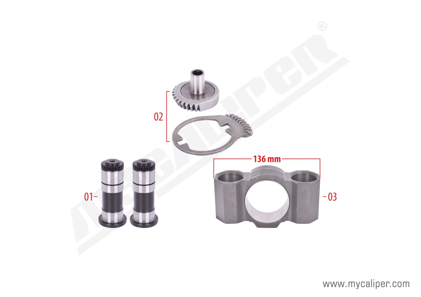 Caliper Gear & Bridge Assembly Kit (Right) 