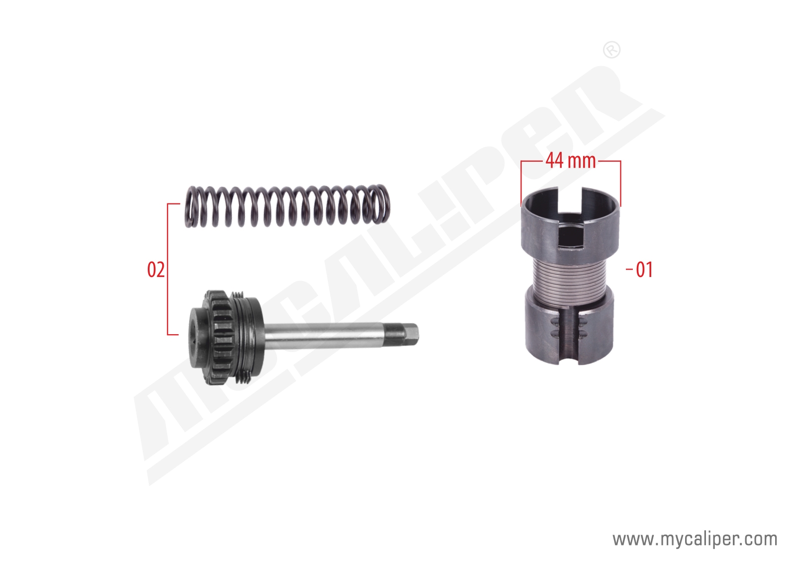 Caliper Adjusting Mechanism & Housing (Left - New Type) 