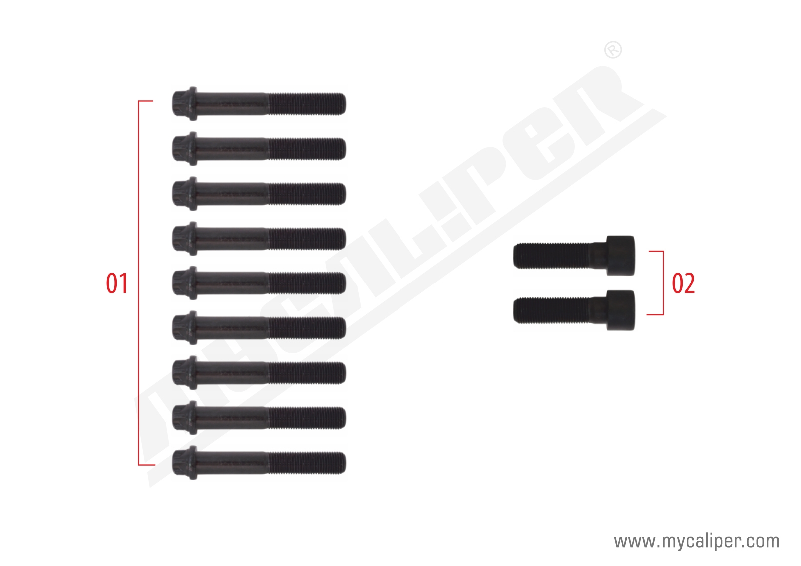 Caliper Cover Assembly Bolt Kit 